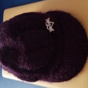 Purple Warm Winter Hat Beret Cap